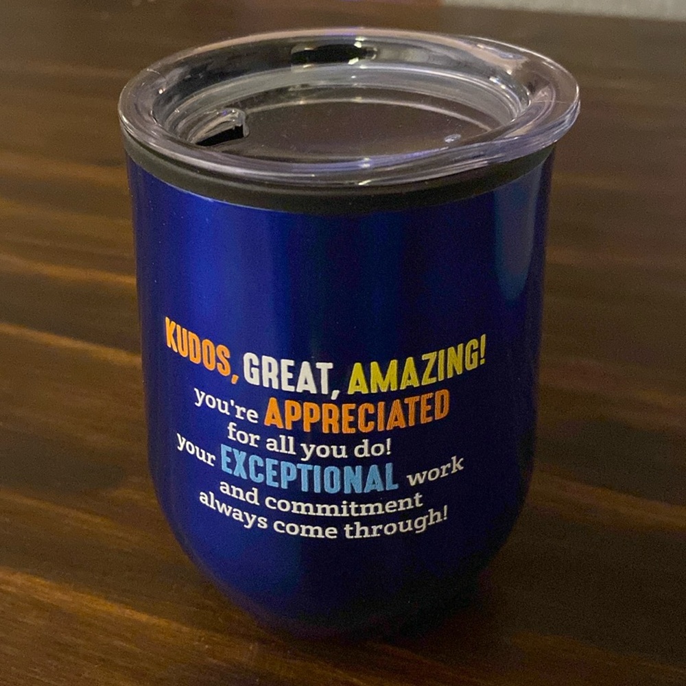Think positive stainless steel tumbler